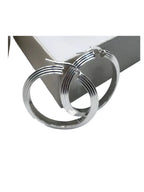 Orecchini in argento 925 a cerchio rigati
