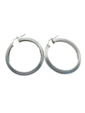 Orecchini in argento 925 a cerchio rigati - CM Silver Jewels