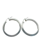 Orecchini in argento 925 a cerchio rigati - CM Silver Jewels