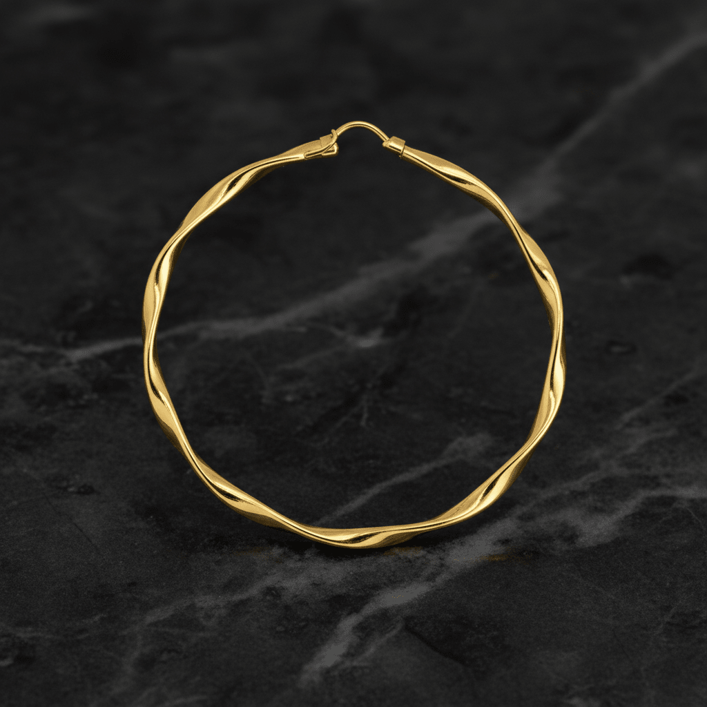 Detail Shot – Macro superficie twist piatta oro