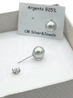 Orecchini Donna in Argento 925 con Perla Argentata