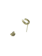 Orecchini Ferro di Cavallo in Argento 925 Dorato con Zirconi - CM Silver Jewels