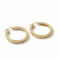 Orecchini in argento 925 placcati oro 24 kt – retro chiusura e profilo spessore 2 mm | CM Silver Jewels