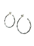 ORECCHINI IN ARGENTO 925% CERCHIO SEMI APERTI E LAVORATI - CM Silver Jewels