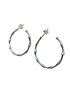 ORECCHINI IN ARGENTO 925% CERCHIO SEMI APERTI E LAVORATI - CM Silver Jewels