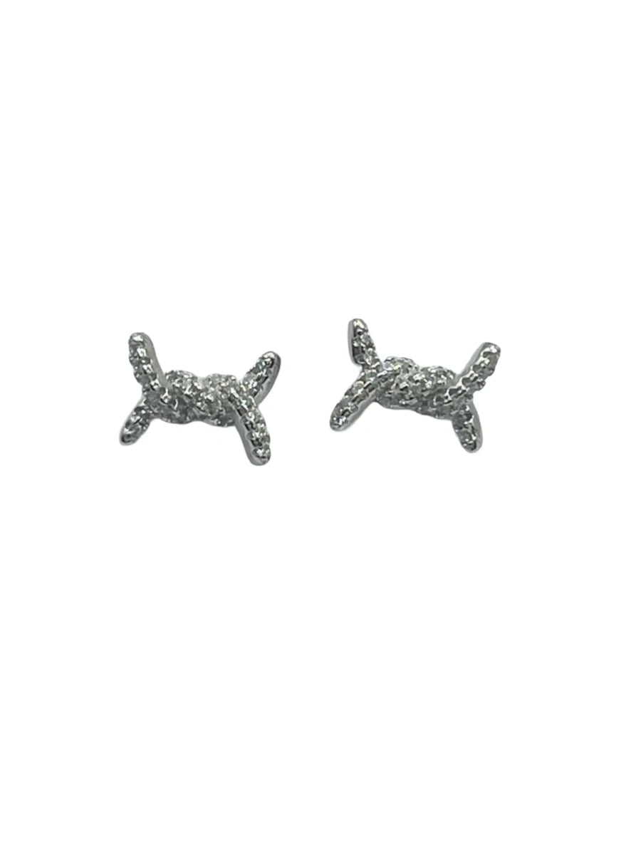 Orecchini Nodo in Argento 925 con Zirconi - CM Silver Jewels