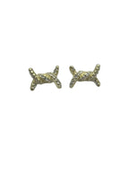 Orecchini Nodo in Argento 925 Placcato Oro con Zirconi - CM Silver Jewels