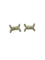 Orecchini Nodo in Argento 925 Placcato Oro con Zirconi - CM Silver Jewels