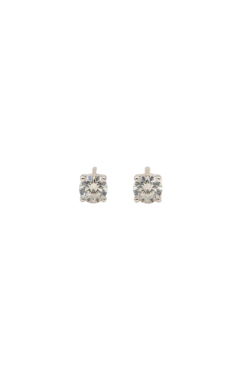 Orecchini Punto Luce in Argento 925 Placcati Oro con Zircone - Gioielleria CM SILVER & JEWELS
