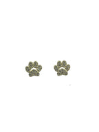 Orecchini Zampa in Argento 925 Placcato Oro con Zirconi
