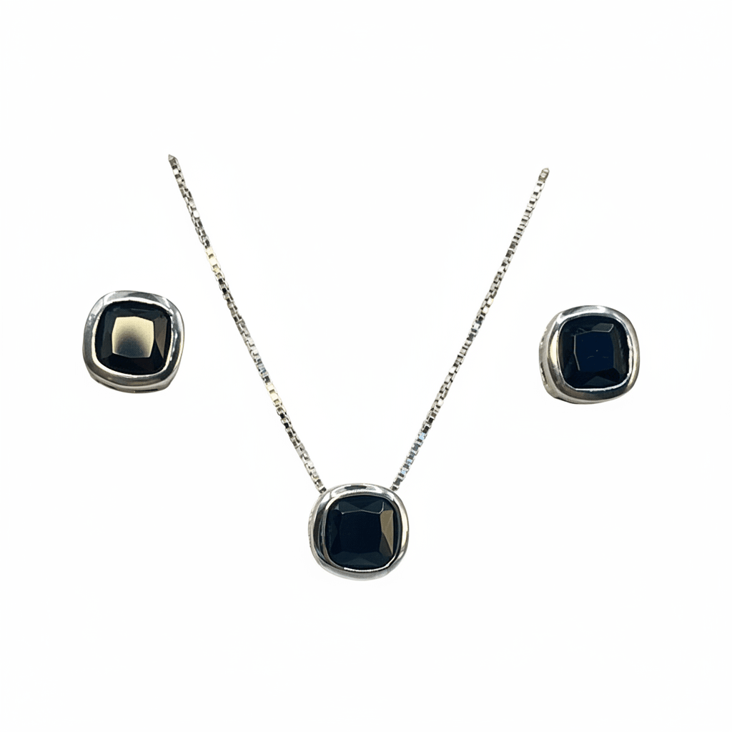 Hero Shot – Parure Pietra Nera Argento 925