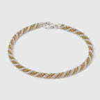 Bracciale Corda Argento 925 e Argento Dorato – 19 cm | CM Silver Jewels