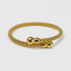 Bracciale Donna Argento 925 Semirigido Maglia Popcorn con Terminali a Sfere – Silver, Rosé o Gold | CM Silver Jewels