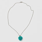 NECKLACE WITH PINK TURQUOISE PASTE
