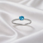 Women's Ring in 925 Silver with Topaz Stone – Size 23 | CM Silver Jewels