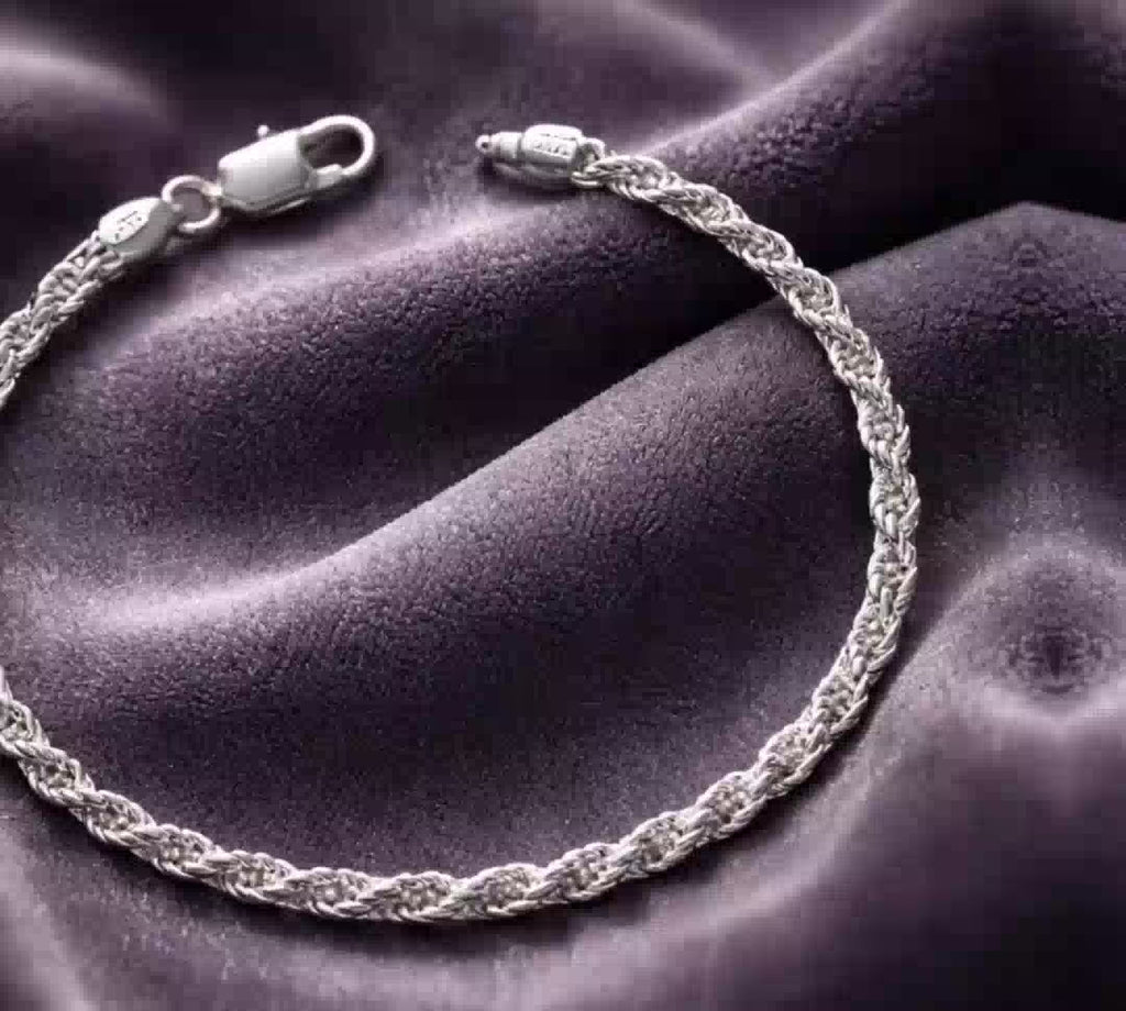Bracciale in Argento 925 Corda – 18 cm | CM Silver Jewels