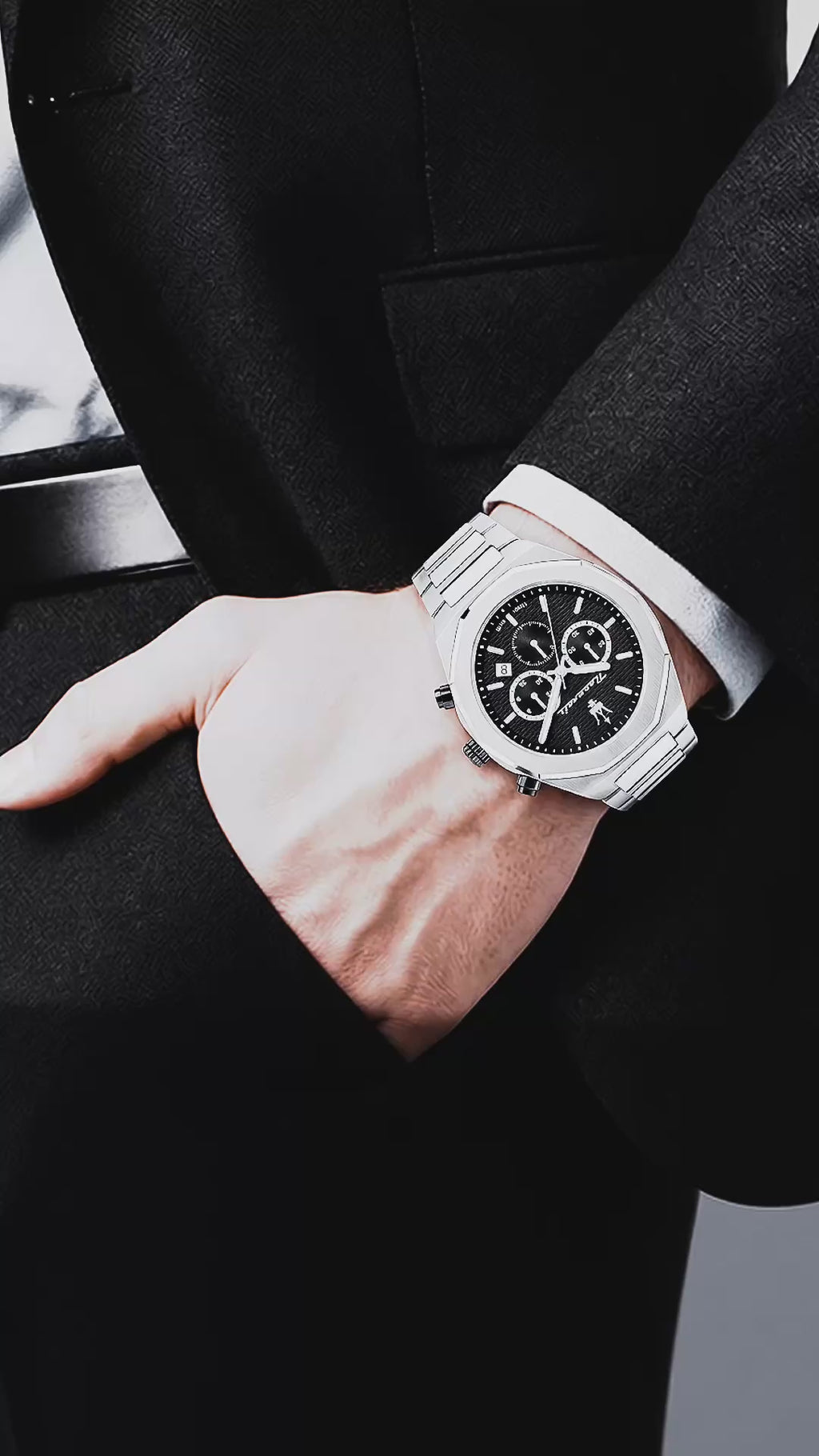 Montre homme Maserati STILE Chronographe en Acier – Quartz, Boîtier 45mm