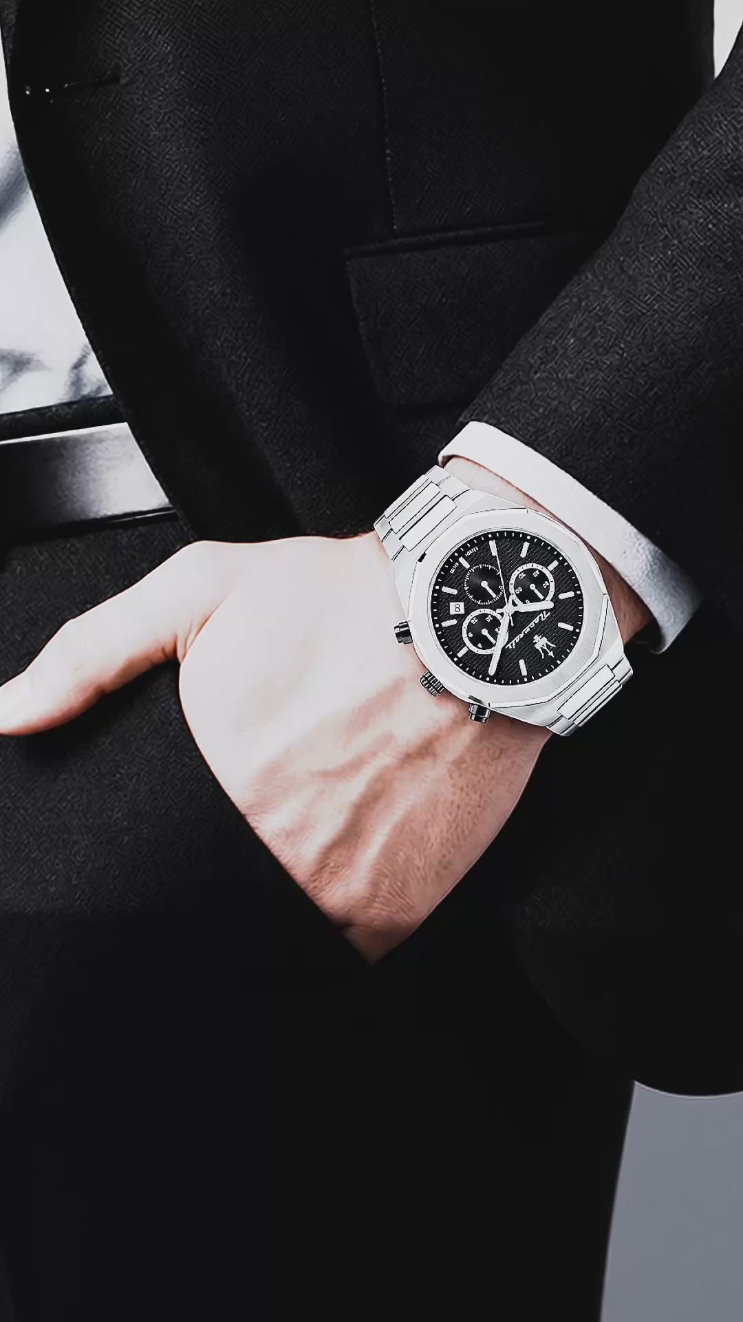 Montre homme Maserati STILE Chronographe en Acier – Quartz, Boîtier 45mm