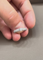 Anello in Oro Bianco 18k con Pavé di Zirconi Donna – Misura 12 | CM Silver Jewels