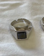 Anello Berlino Uomo in Argento 925 Regolabile – Verde, Rosso e Nero | CM Silver Jewels