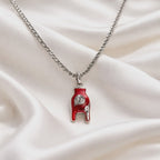 Ciondolo Corna in Argento 925 con Smalto Rosso – Portafortuna | CM Silver Jewels