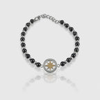Bracciale Uomo Aqua in Acciaio con Rosa dei Venti – 21 cm | CM Silver Jewels