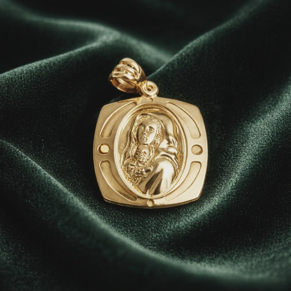 Medaglia in Oro Giallo – 28x19mm | CM Silver Jewels