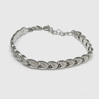 Bracciale Donna in Argento 925 – Maglia a Petalo Intrecciato 20 cm | CM Silver Jewels