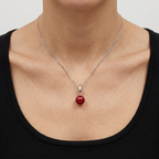 Proporzioni della collana da 45 cm indossata