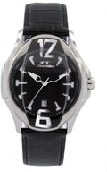 Men's Chronotech RW0029 Stainless Steel and Black Leather Watch 44 mm | CM Silver Jewels