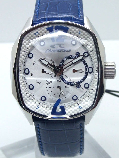 Men's Chronotech Design Force RW0047 Watch Blue Leather 45 × 51 mm | CM Silver Jewels