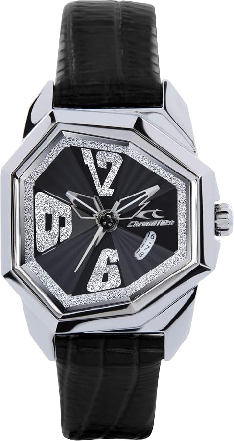 Chronotech Alterego RW0075 Women's Watch Black Leather 36 mm | CM Silver Jewels