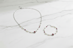 Set Donna in Argento 925 con Perle – Collana 40 cm e Bracciale 17 cm | CM Silver Jewels