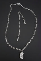 collana e bracciale in argento 925 volto di Cristo