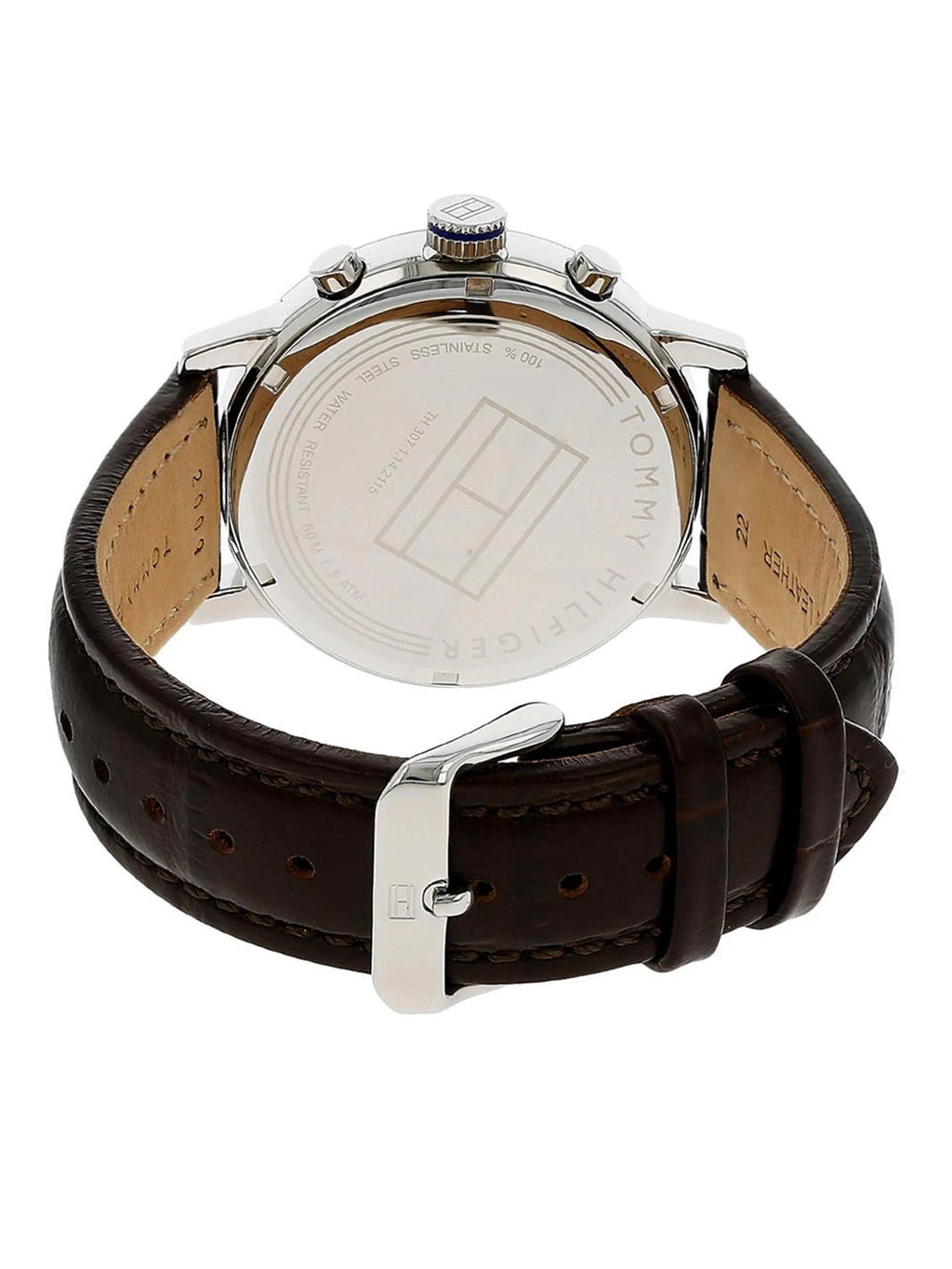 Orologio Uomo Tommy Hilfiger Acciaio Cinturino in Cuoio Marrone 44mm | CM Silver Jewels