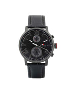 Orologio Uomo Tommy Hilfiger Alden Acciaio Cinturino in Cuoio Nero 44mm | CM Silver Jewels