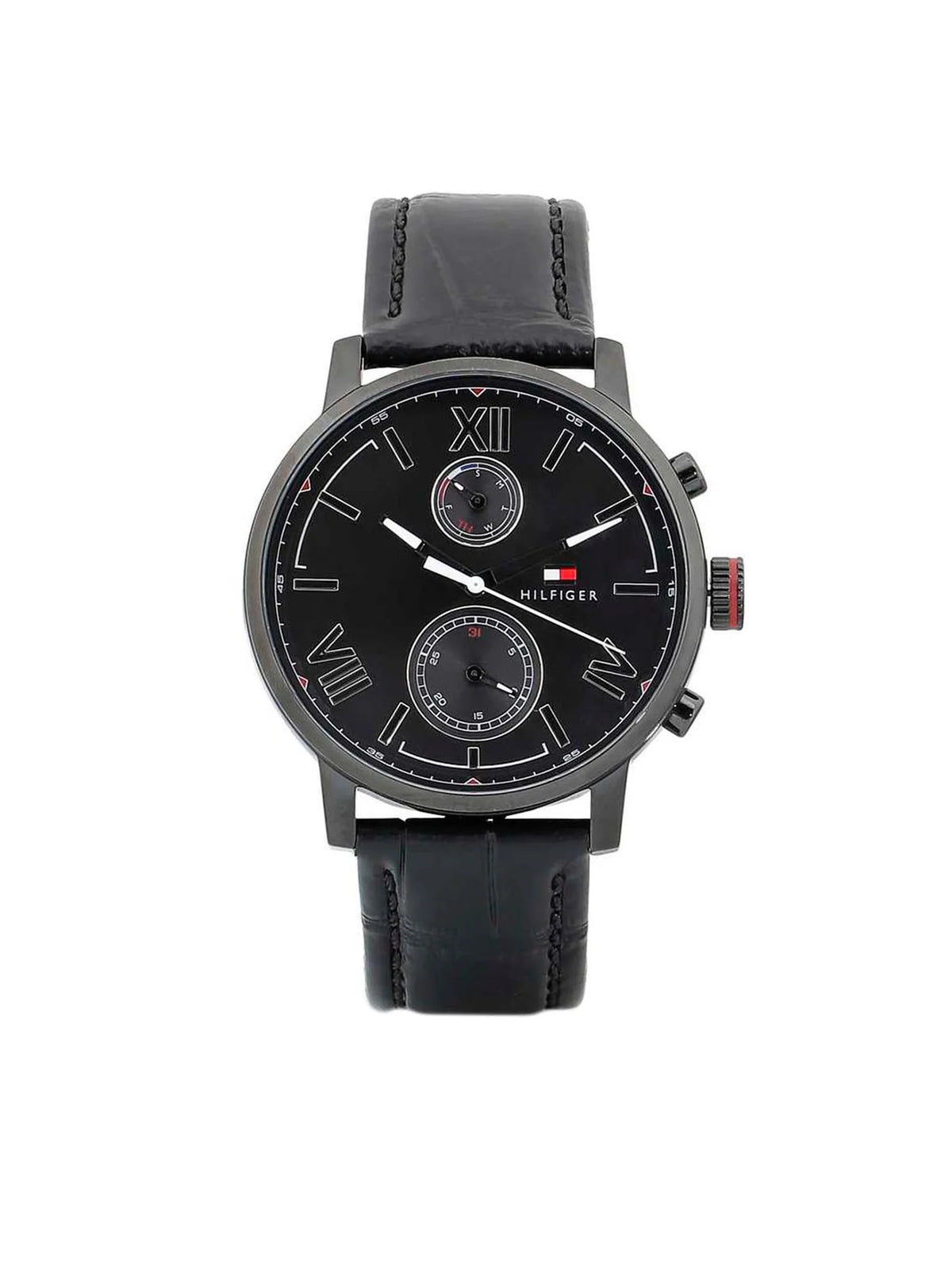 Orologio Uomo Tommy Hilfiger Alden Acciaio Cinturino in Cuoio Nero 44mm | CM Silver Jewels