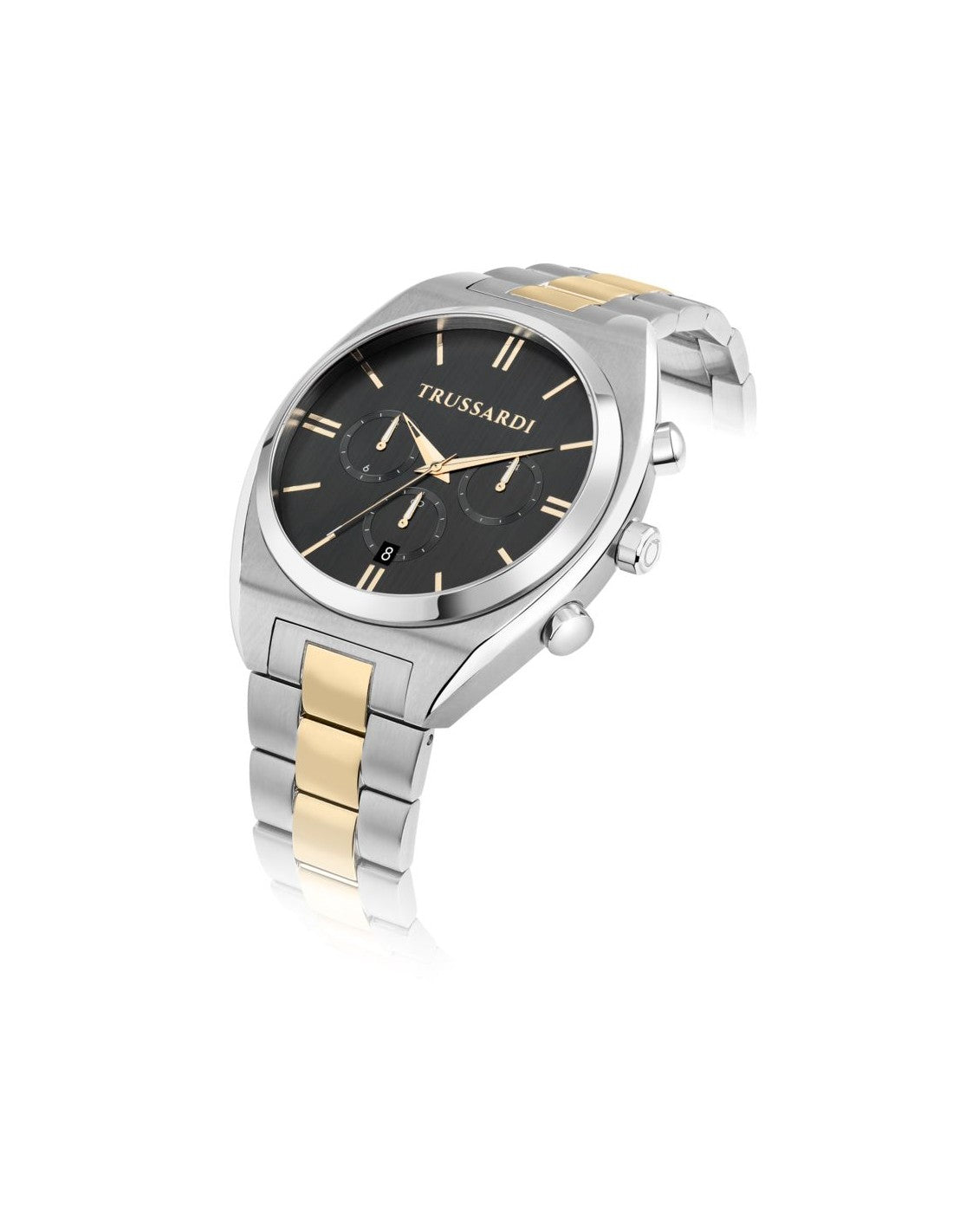 Orologio Uomo Trussardi Metropolitan Acciaio Bicolore Quadrante Nero 44mm | CM Silver Jewels