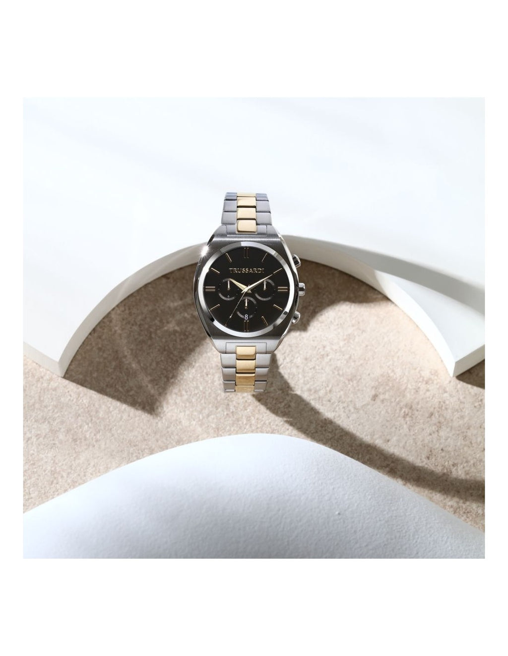 Orologio Uomo Trussardi Metropolitan Acciaio Bicolore Quadrante Nero 44mm | CM Silver Jewels